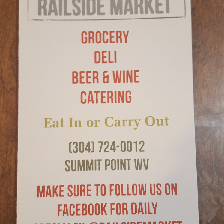 Railside Market | 2871 Summit Point Rd, Summit Point, WV 25446, USA | Phone: (304) 724-0012