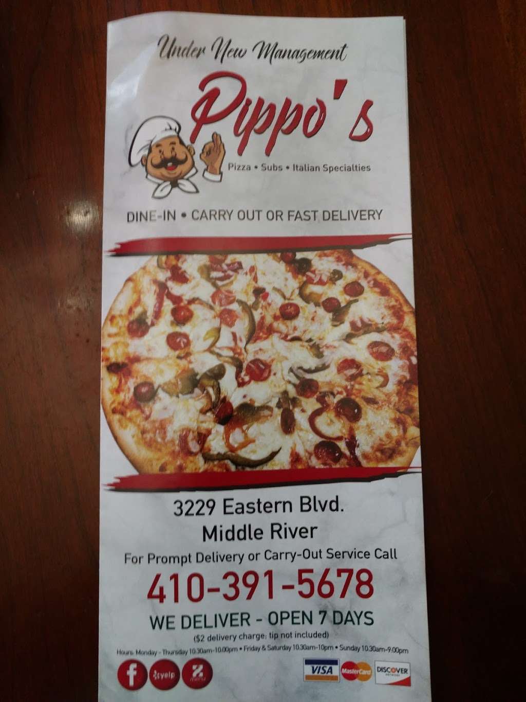 Pippos | 3229 Eastern Blvd, Middle River, MD 21220, USA | Phone: (410) 391-5678