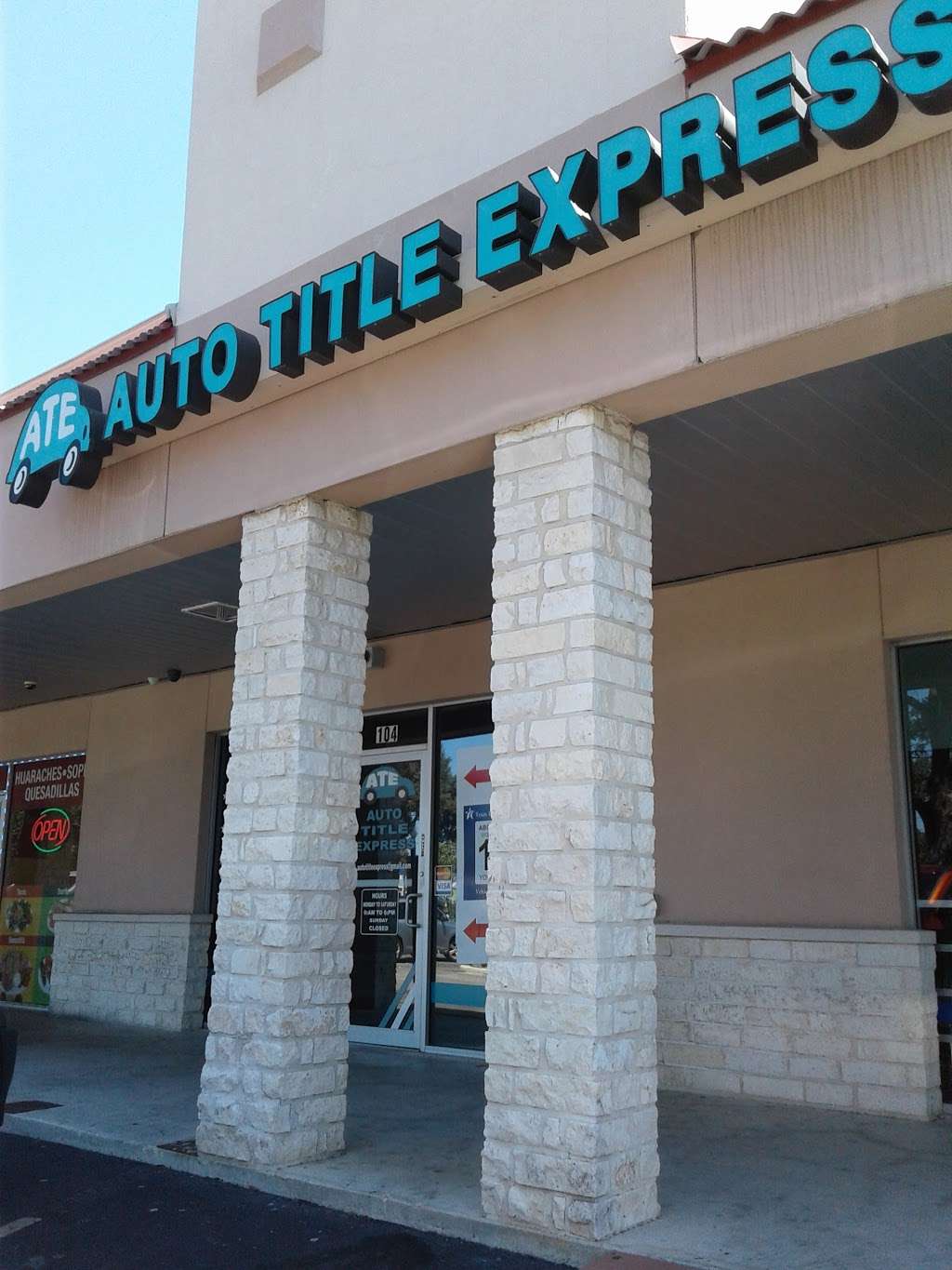 Auto Title Express | 7627 Culebra Rd #104, San Antonio, TX 78251, USA | Phone: (210) 767-1116