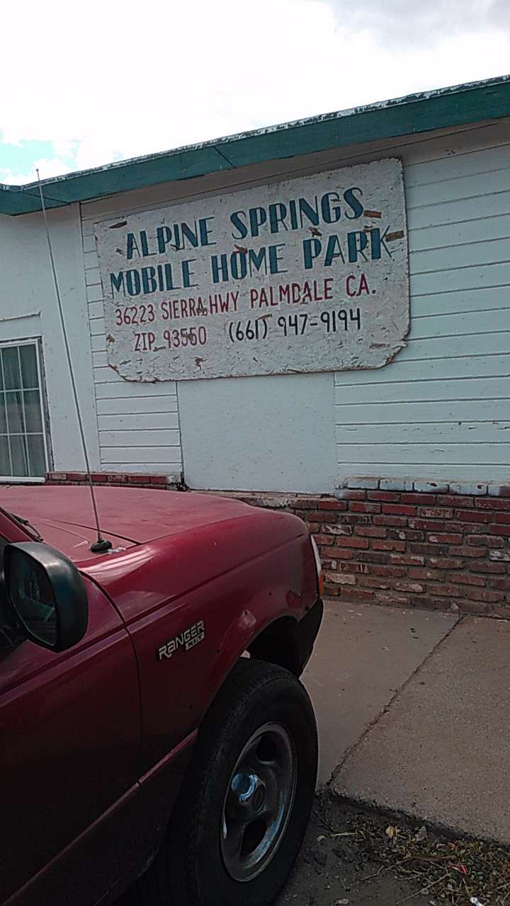 Alpine Springs Mobile Home Pk | 9327, 36223 Sierra Hwy, Palmdale, CA 93550, USA | Phone: (661) 947-9194