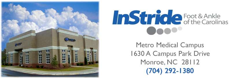 InStride Foot & Ankle of the Carolinas- Monroe Office | 1630 Campus Park Dr # A, Monroe, NC 28112, USA | Phone: (704) 292-1380