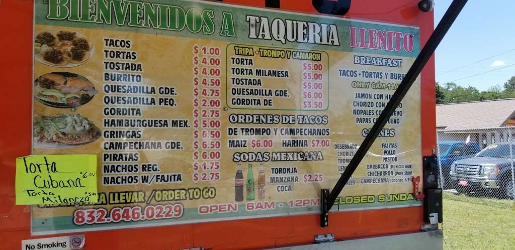 Taqueria Llenito | 2055, 6660 Telephone Rd, Houston, TX 77061, USA | Phone: (832) 646-0229