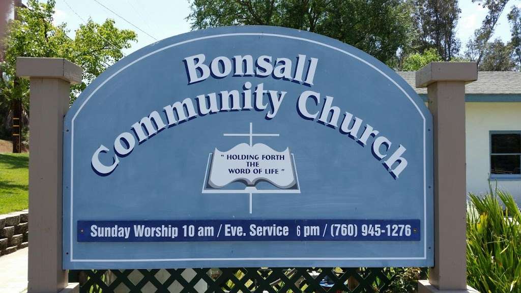 Bonsall Community Church | 31552 Old River Rd, Bonsall, CA 92003, USA | Phone: (760) 945-1276