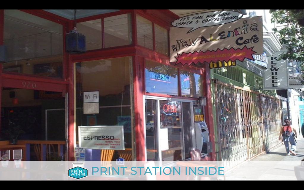 PrintWithMe Print Kiosk at Javalencia Cafe - Valencia Street | 920 Valencia St, San Francisco, CA 94110, USA | Phone: (773) 797-2118