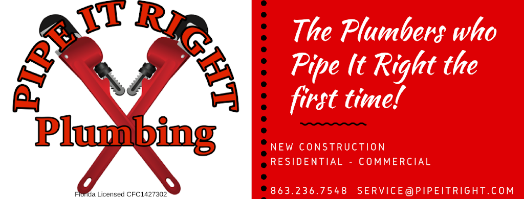 Pipe It Right Plumbing LLC | Champions Gate, Davenport, FL 33896, USA | Phone: (863) 236-7548