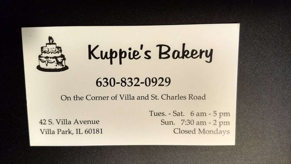 Kuppies Bakery | 42 S Villa Ave, Villa Park, IL 60181, USA | Phone: (630) 832-0929