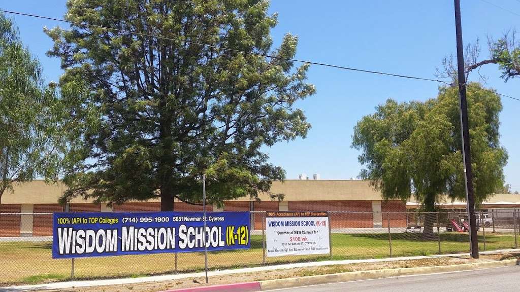 Wisdom Mission School | 5851 Newman St, Cypress, CA 90630, USA | Phone: (714) 995-1900