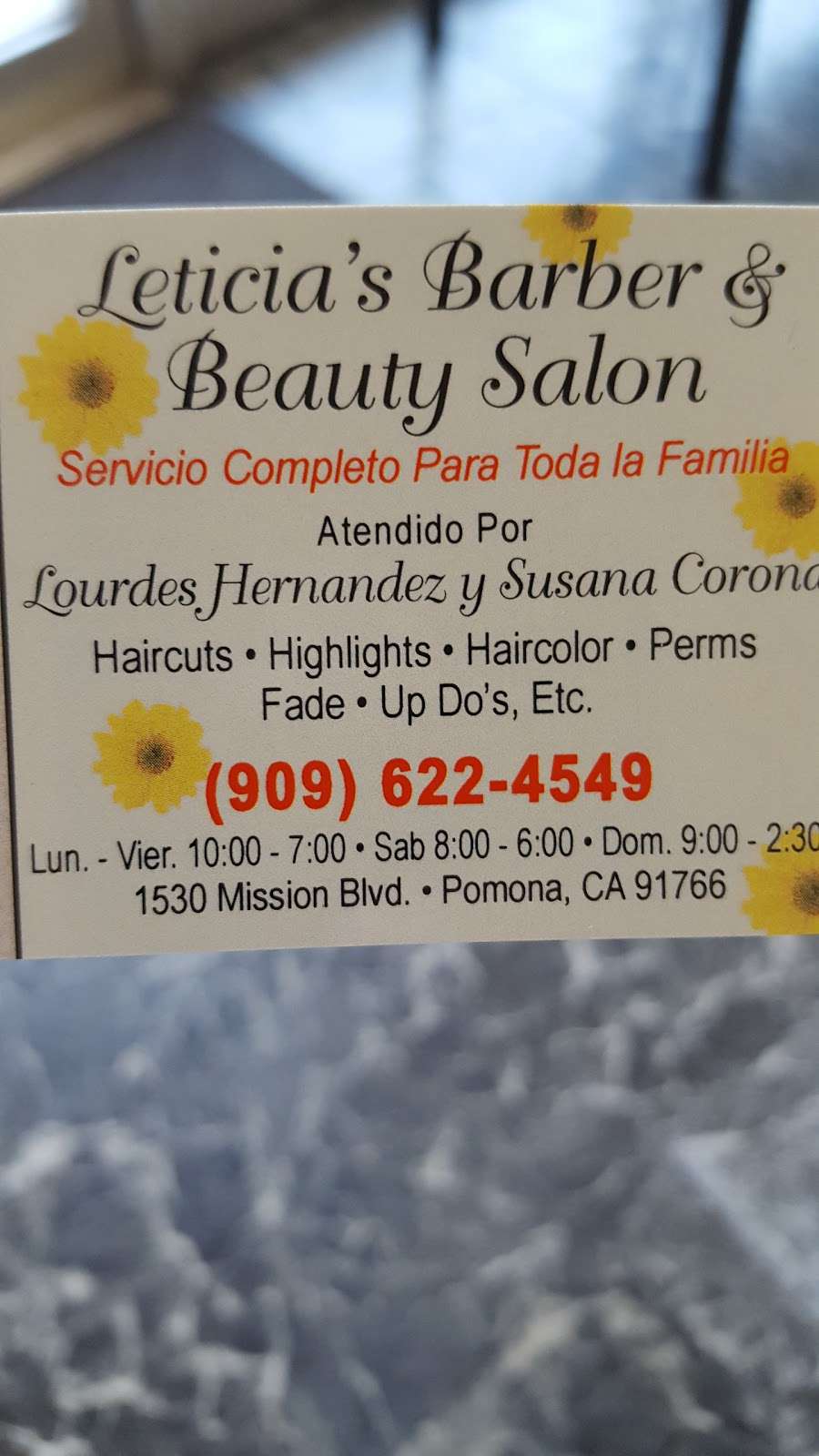 Leticias Barber & Beauty Salon | 1530 W Mission Blvd, Pomona, CA 91766, USA | Phone: (909) 622-4549