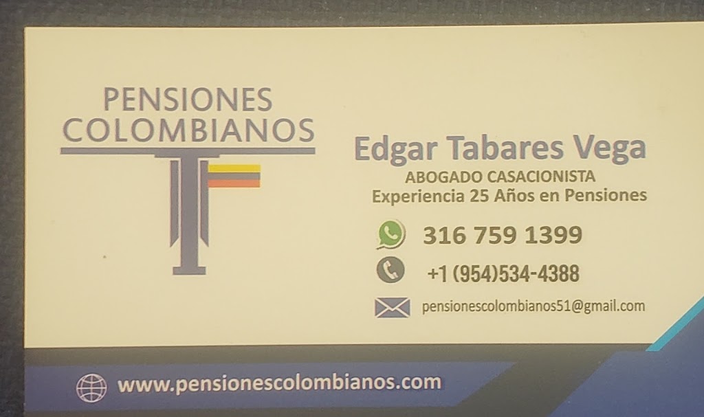pensiones colombianos | 3340 Palomino Dr, Hollywood, FL 33024, USA | Phone: (954) 534-4388