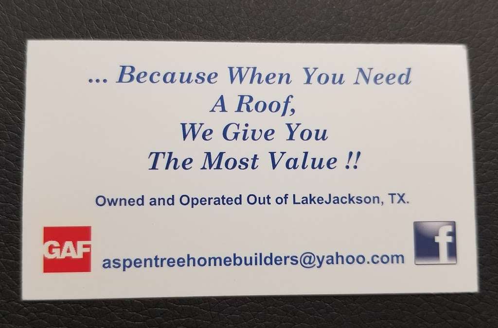 Aspen Tree Roofing Systems | 58 Pine Ct, Lake Jackson, TX 77566 | Phone: (979) 799-6695