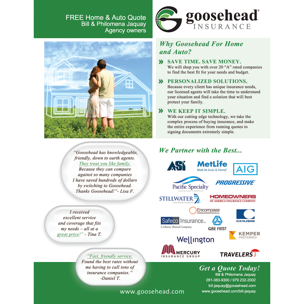 Goosehead Insurance Agency | 4005 Technology Dr Ste. 1008-D, Angleton, TX 77515, USA | Phone: (979) 331-3183