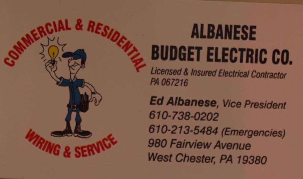 Albanese Budget Electric Co. | 980 Fairview Ave, West Chester, PA 19380, USA | Phone: (610) 738-0202