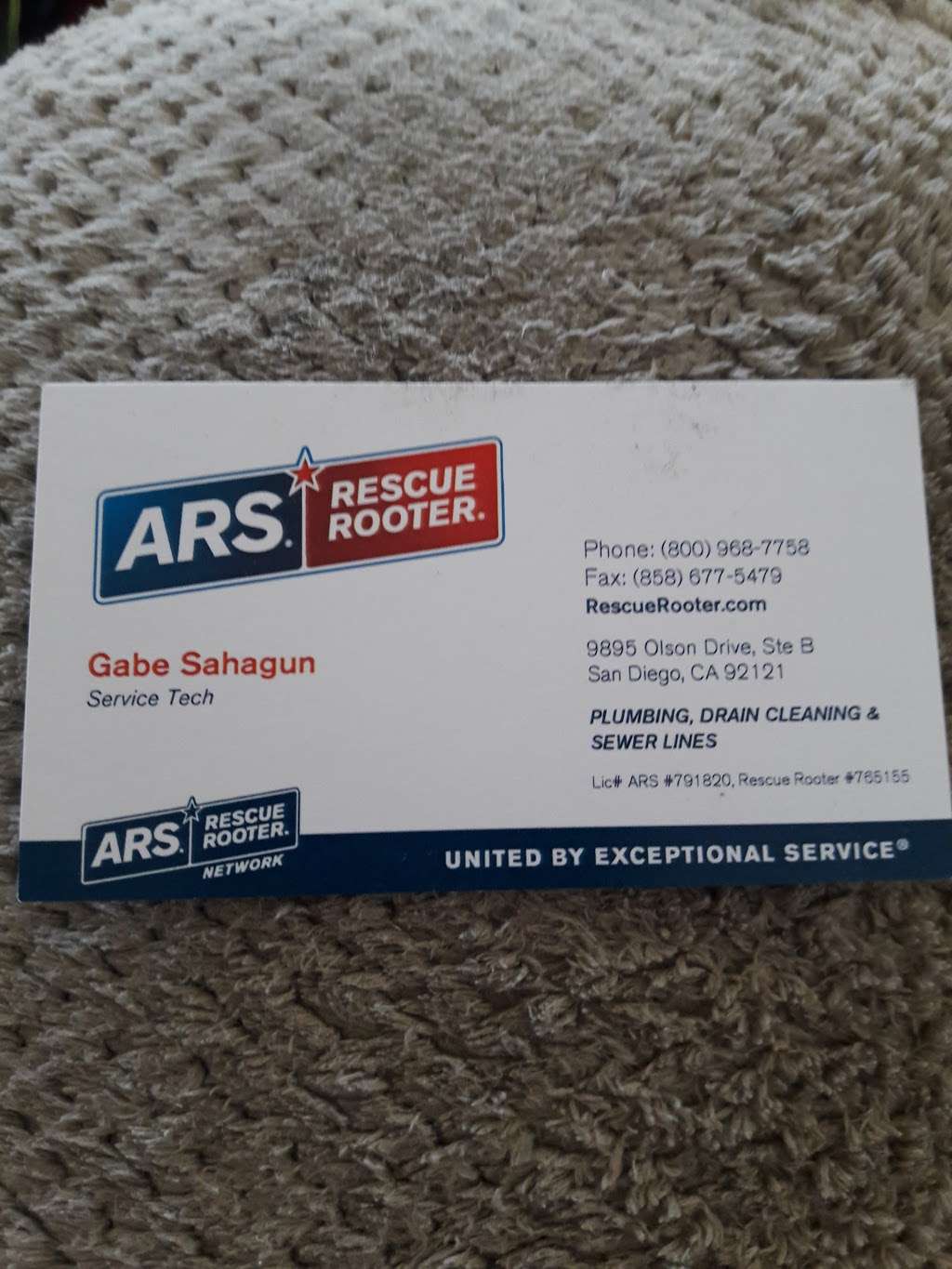 ARS / Rescue Rooter San Diego | 9895 Olson Dr, San Diego, CA 92121, USA | Phone: (858) 695-1060