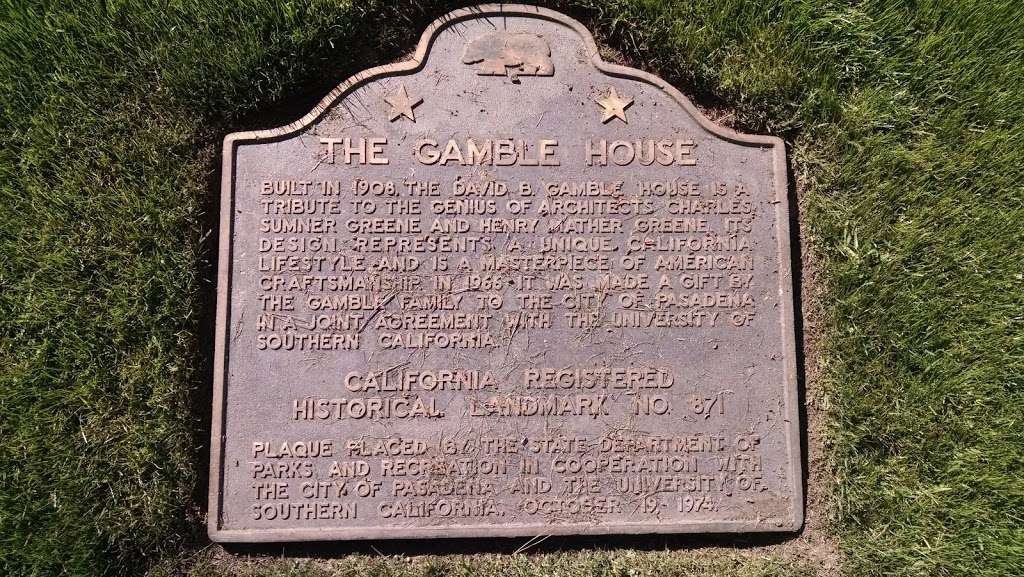 The Gamble House | 4 Westmoreland Pl, Pasadena, CA 91103, USA | Phone: (626) 793-3334
