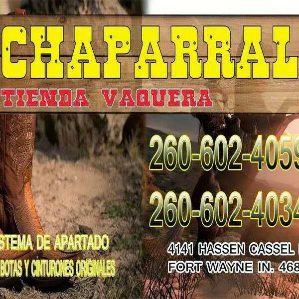 EL CHAPARRAL TIENDA VAQUERA | 2905 S Calhoun St, Fort Wayne, IN 46807, USA | Phone: (260) 602-4059