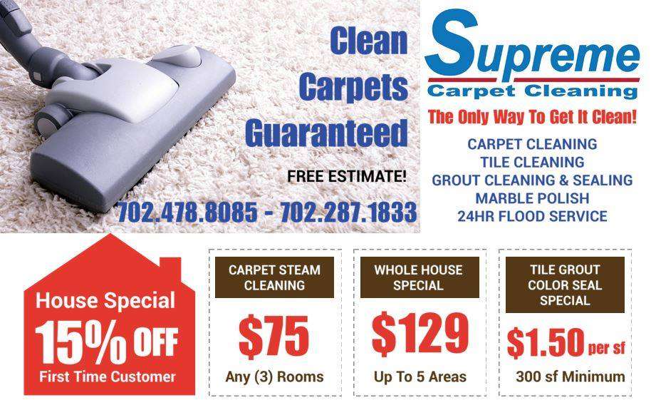 Supreme Carpet Cleaning | 1730 Primrose Path, Las Vegas, NV 89108, USA | Phone: (702) 478-8085