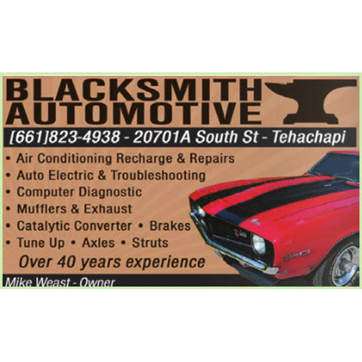Blacksmith Automotive | 20701 South St UNIT A, Tehachapi, CA 93561, USA | Phone: (661) 823-4938