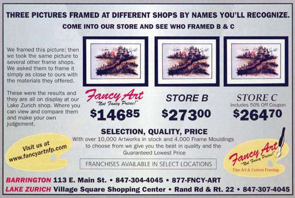 Fancy Art, *NFP | Village Square Shopping Center, 2552, 733 W State Rte 22, Lake Zurich, IL 60047, USA | Phone: (847) 307-4045