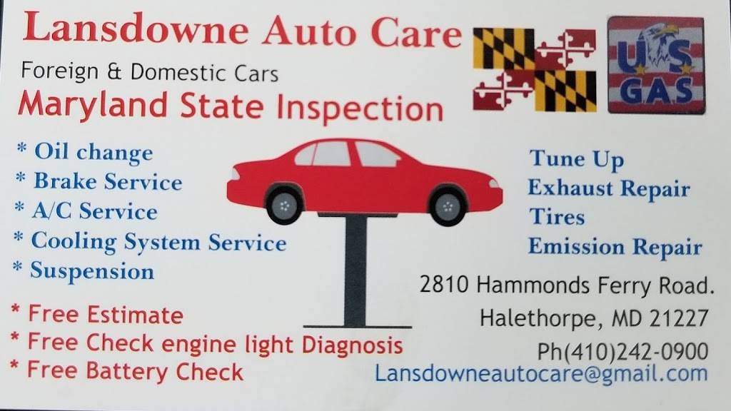 Lansdowne Auto Care | 2810 Hammonds Ferry Rd, Halethorpe, MD 21227 | Phone: (410) 242-0900