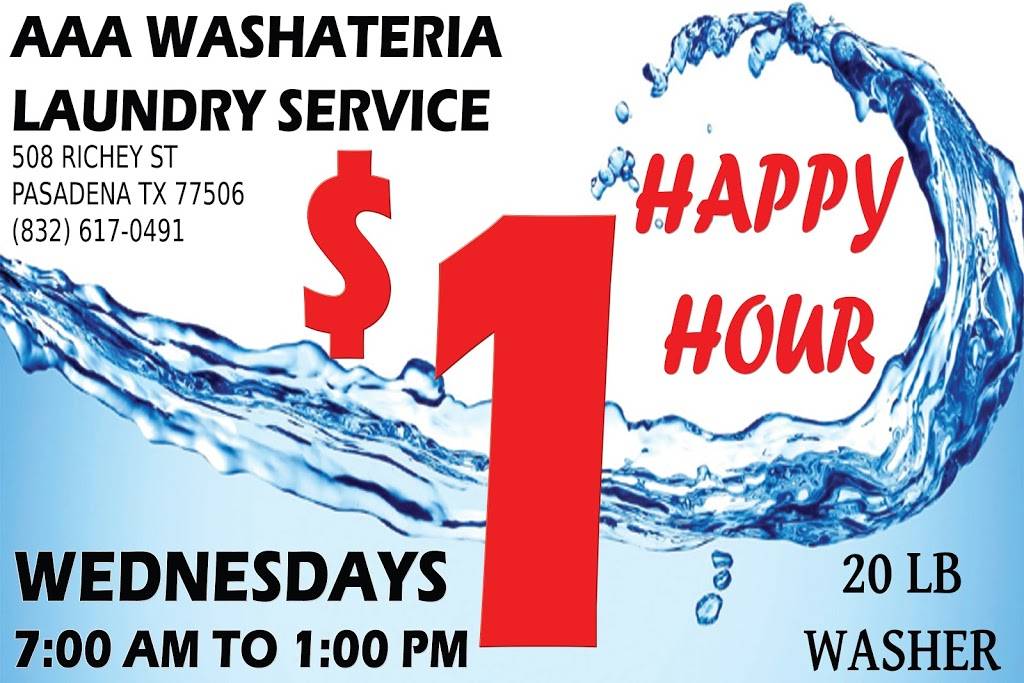 AAA Washateria & Laundry Service | 508 Richey St, Pasadena, TX 77506, USA | Phone: (832) 617-0491