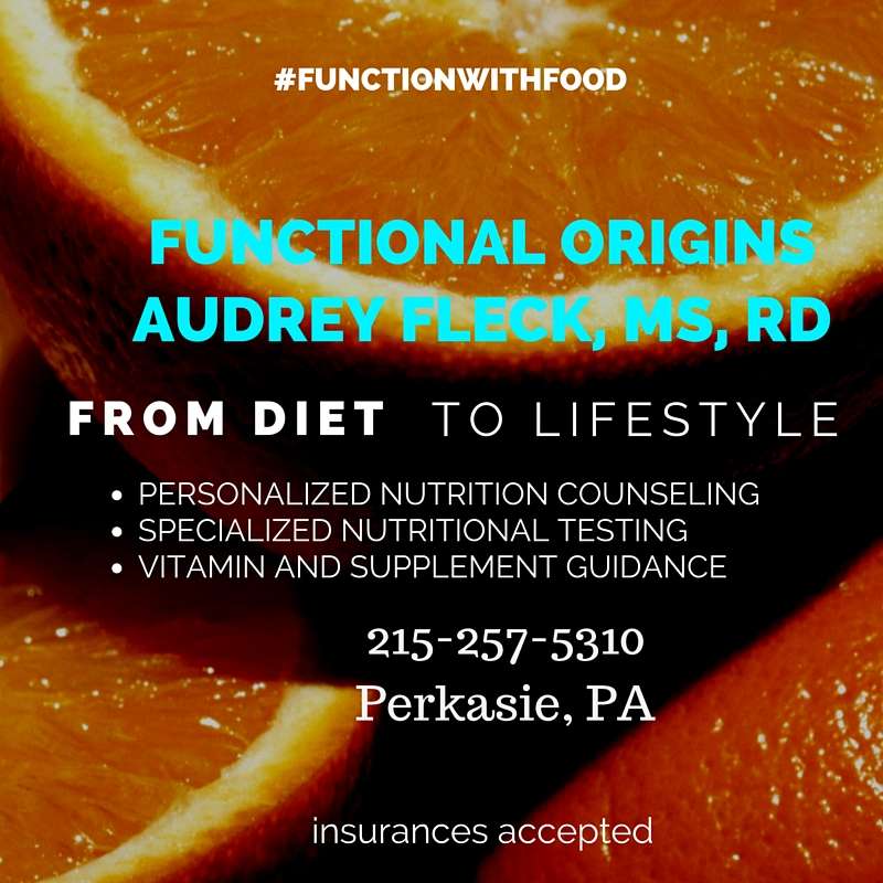 Audrey Fleck, MS, RDN (Functional Origins) | 101 N 5th St, Perkasie, PA 18944 | Phone: (215) 257-5301