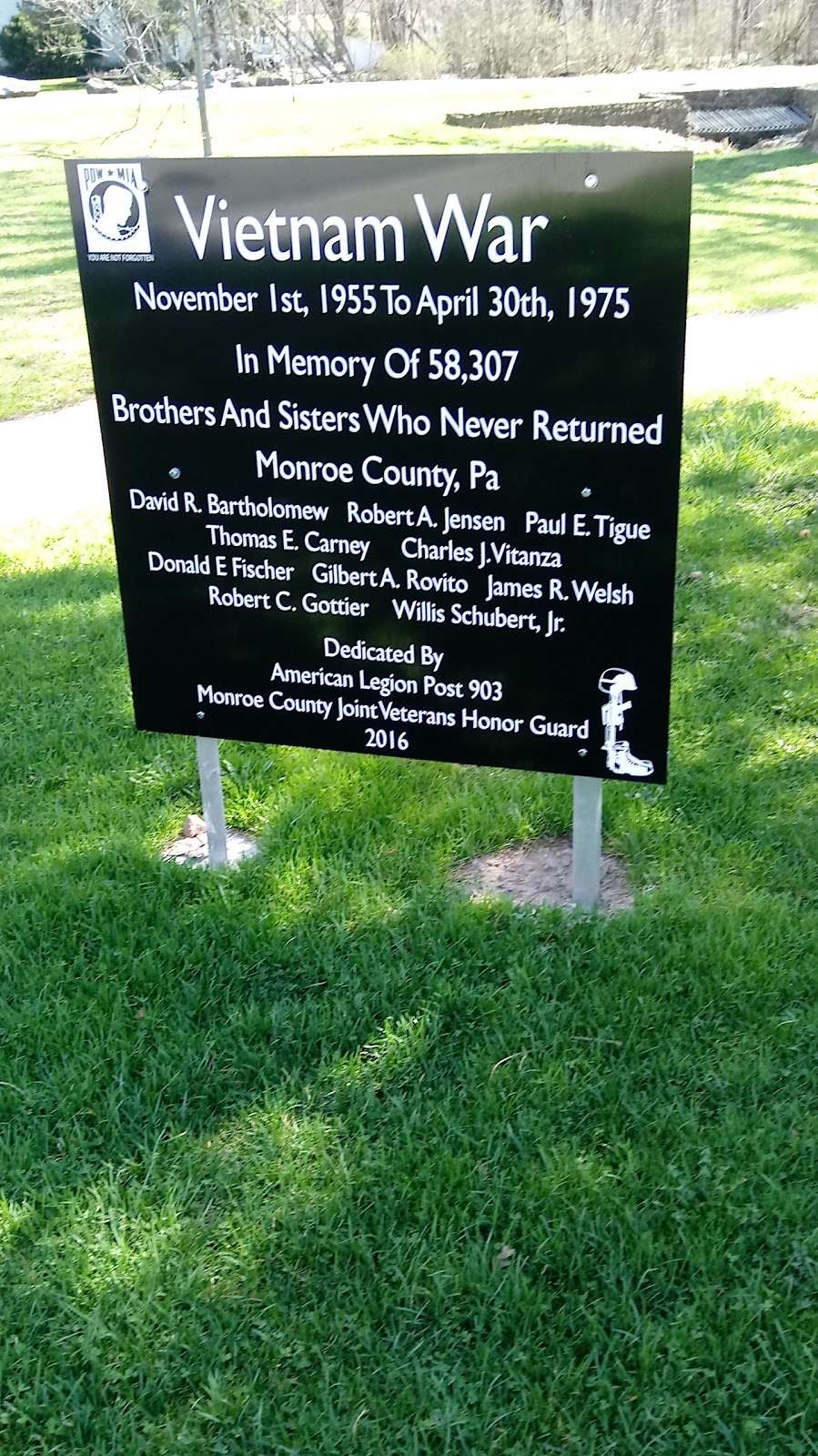 Veterans Memorial Park | 2720 PA-715, Tannersville, PA 18372