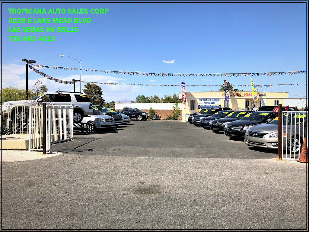 Tropicana Auto Sales Corp | 4228 E Lake Mead Blvd, Las Vegas, NV 89115, USA | Phone: (702) 333-0710