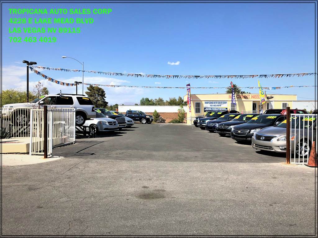 Tropicana Auto Sales Corp | 4228 E Lake Mead Blvd, Las Vegas, NV 89115, USA | Phone: (702) 333-0710 Tropicana Auto Sales Corp | 4228 E Lake Mead Blvd, Las Vegas, NV 89115, USA | Phone: (702) 333-0710