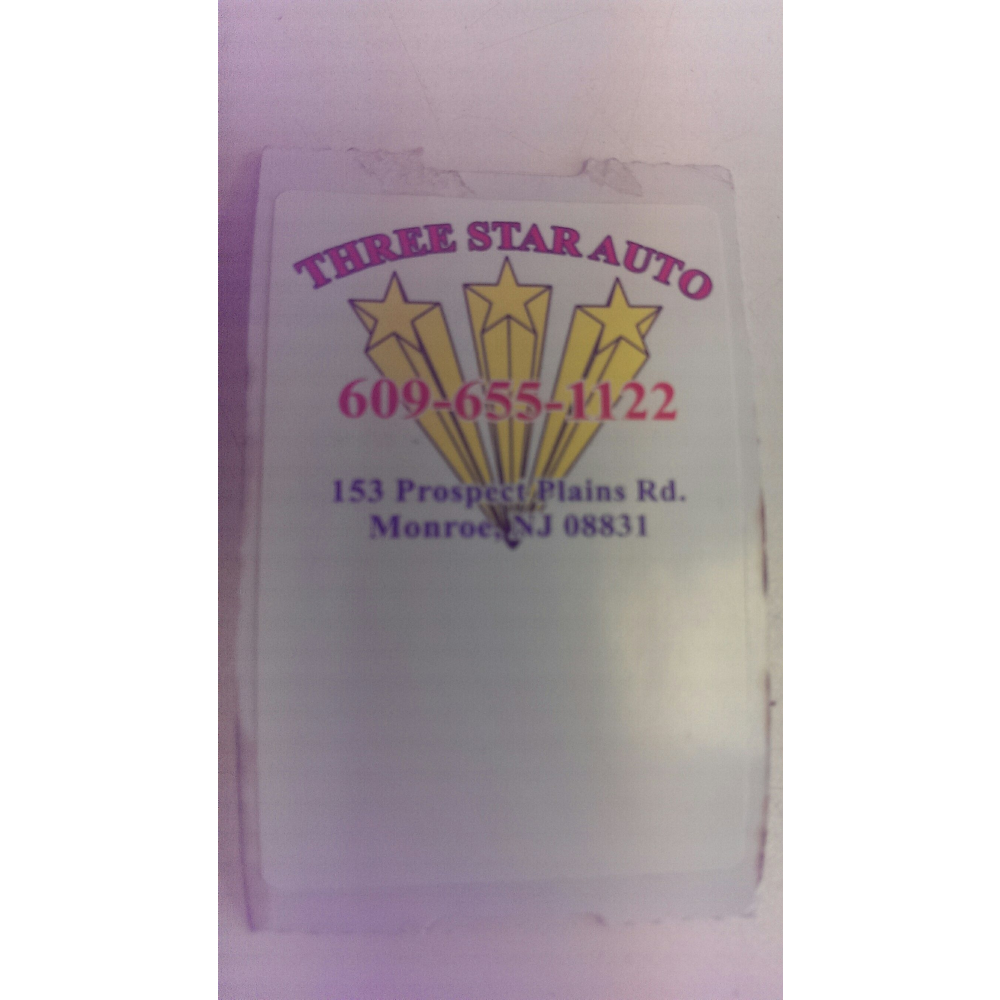 Three Star Auto Service, Inc. | 153 Prospect Plains Rd, Monroe Township, NJ 08831, USA | Phone: (609) 655-1122