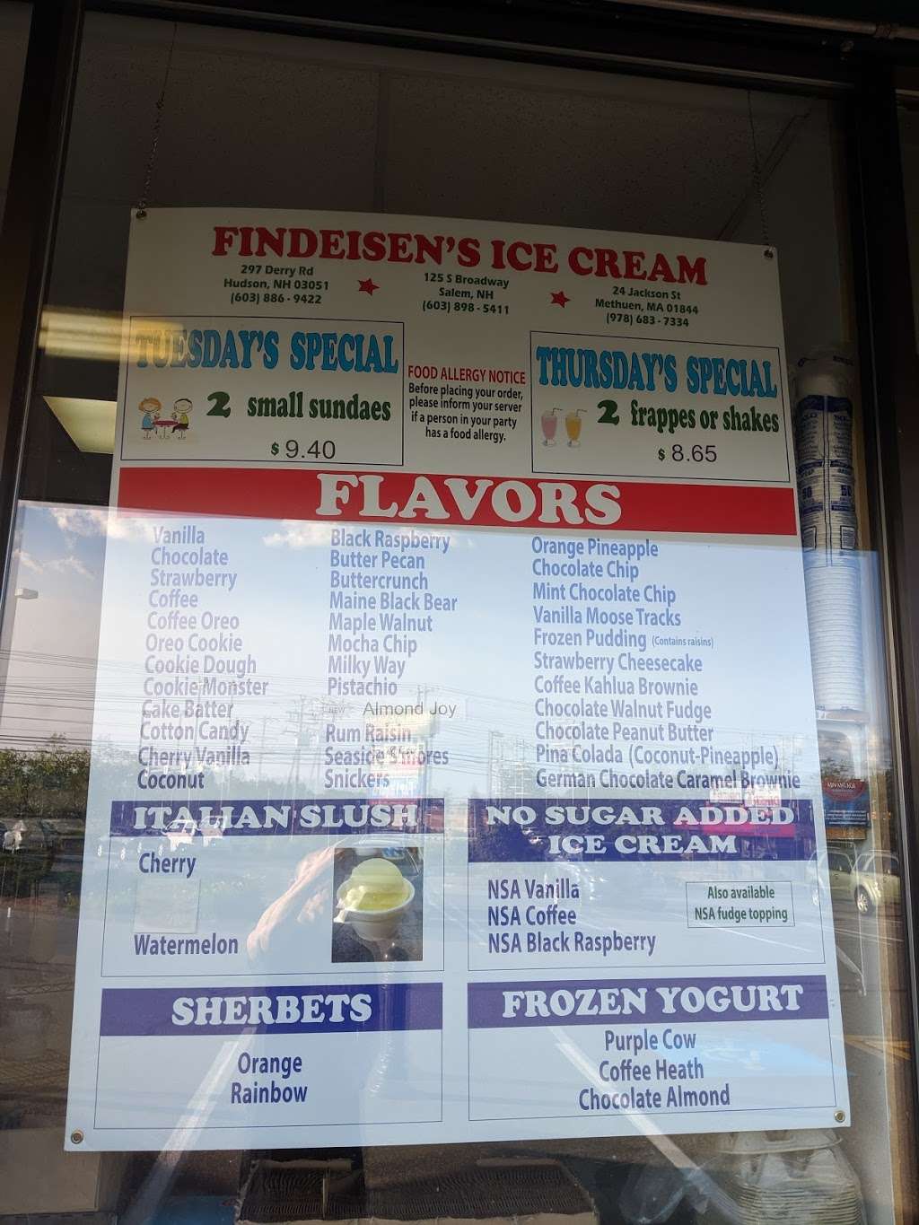 Findeisens Ice Cream | 125 S Broadway, Salem, NH 03079 | Phone: (603) 898-5411