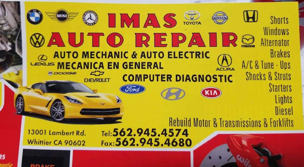Imas Auto Repair | 3262, 13001 Lambert Rd, Whittier, CA 90602, USA | Phone: (562) 945-4574