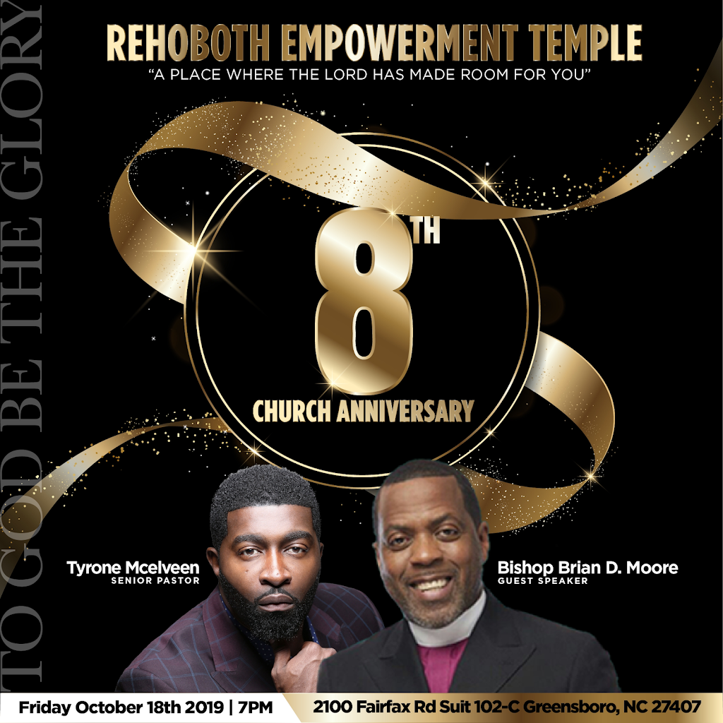 Rehoboth Empowerment Temple | 2100 Fairfax Rd suite 102-c, Greensboro, NC 27407, USA | Phone: (336) 493-5283