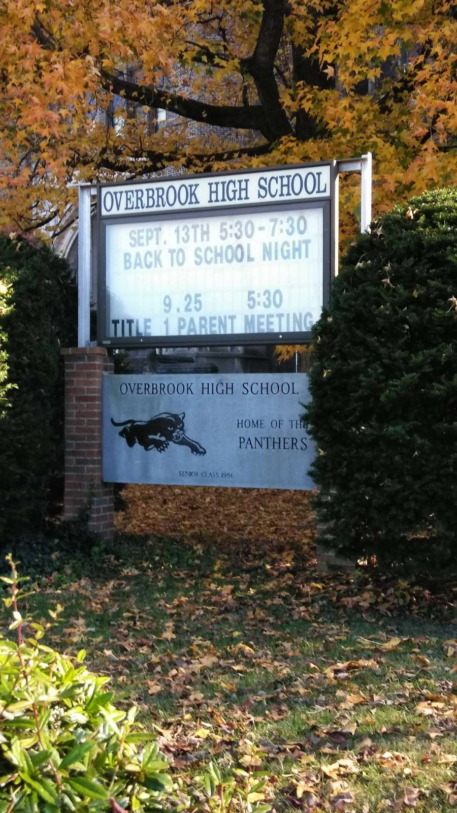 Overbrook High School | 5898 Lancaster Ave, Philadelphia, PA 19131, USA | Phone: (215) 581-5507