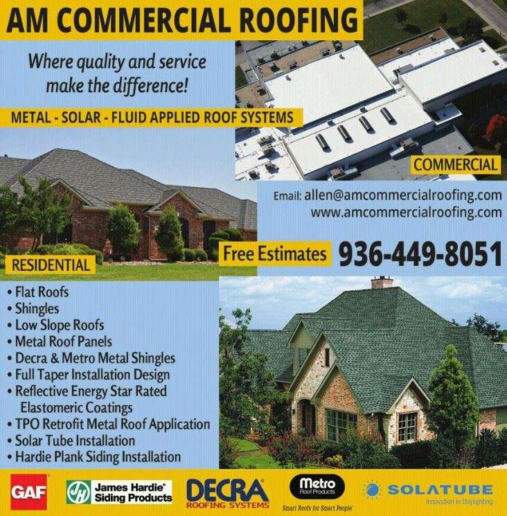AM Commercial Residential Roofing, LLC | 23660 Spring Branch Trail, Montgomery, TX 77316, USA | Phone: (936) 449-8051