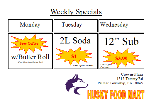 Husky Food Mart | 2210 Corriere Rd, Easton, PA 18045 | Phone: (610) 252-1366