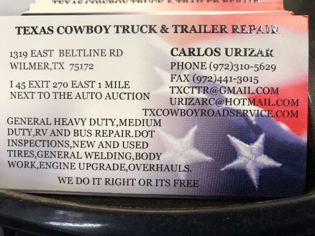 TEXAS COWBOY TRUCK AND TRAILER REPAIR | 1321 E Belt Line Rd, Wilmer, TX 75172, USA | Phone: (972) 310-5629