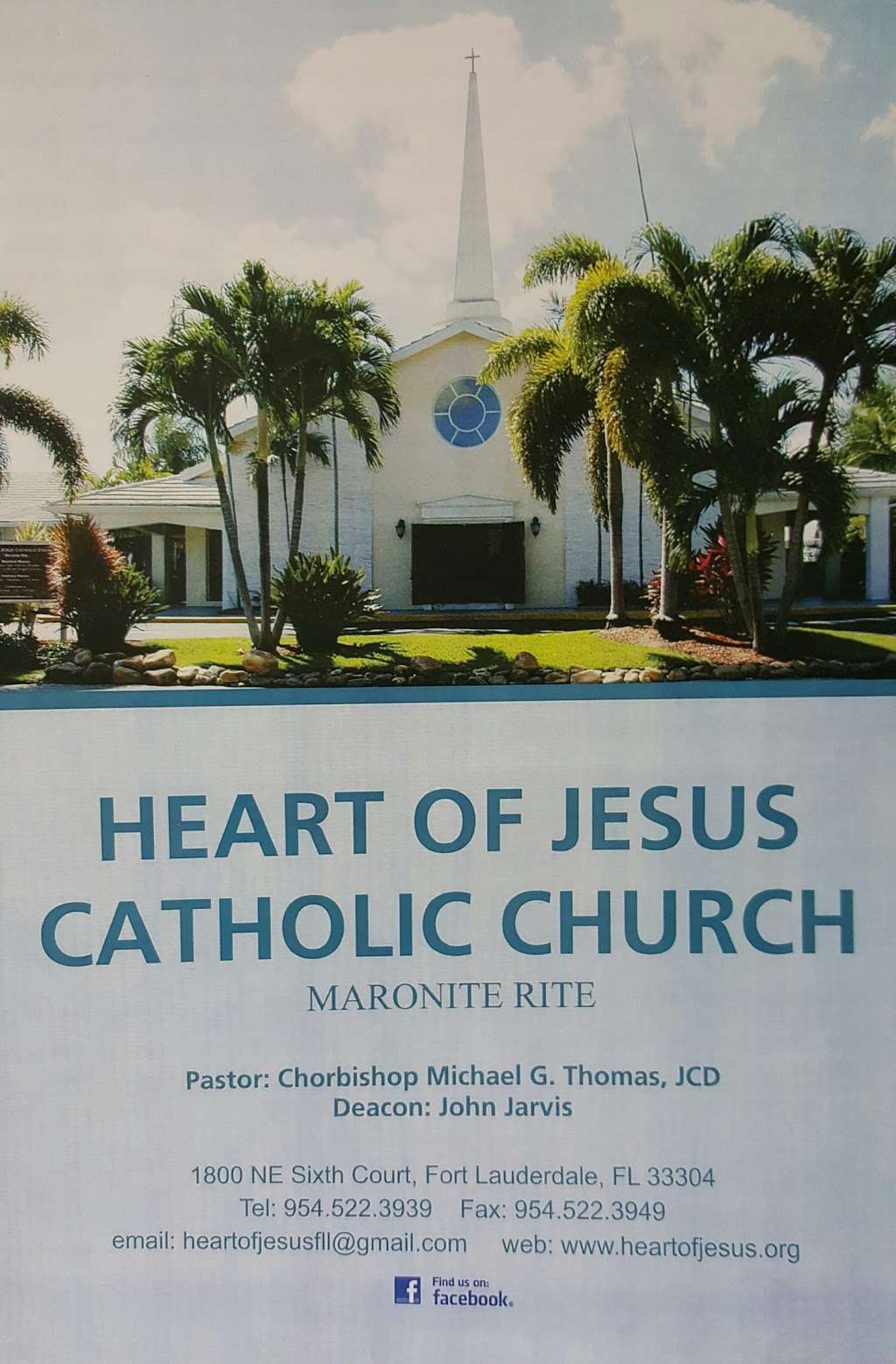 Heart of Jesus Maronite Rite | 1800 NE 6th Ct, Fort Lauderdale, FL 33304, USA | Phone: (954) 522-3939