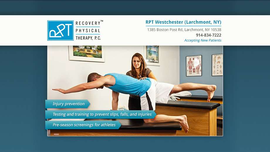 Recovery Physical Therapy | 1385 Boston Post Rd, Larchmont, NY 10538, USA | Phone: (914) 834-7222