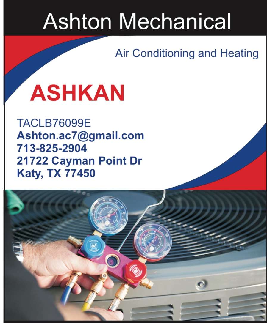 ASHTON MECHANICAL(AIR CONDITIONING),AC REPAIR & SERVICE IN KATY | 21722 Cayman Point Dr, Katy, TX 77450, USA | Phone: (713) 825-2904