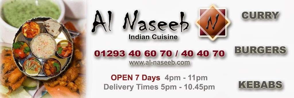 Al Naseeb Crawley | 11 Dorsten Square, Crawley RH11 8XW, UK | Phone: 01293 406070