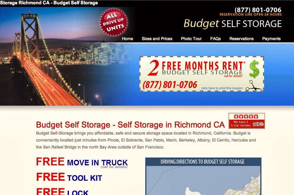 Budget Self Storage | 3445 Collins Ave, Richmond, CA 94806, USA | Phone: (510) 237-7283