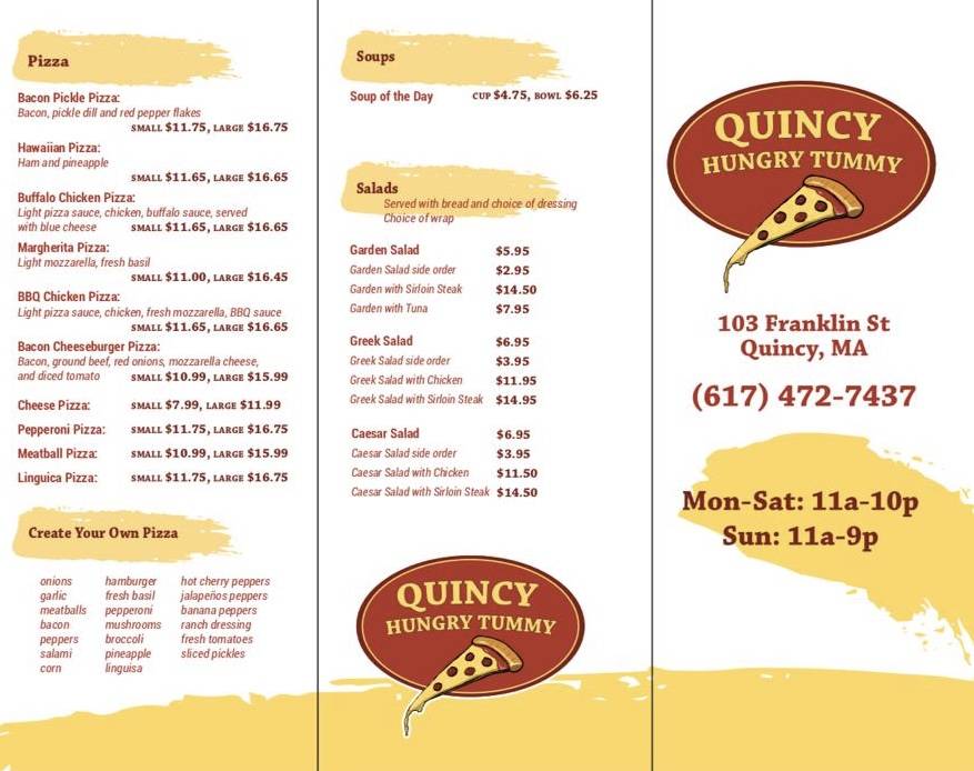 Quincy Hungry Tummy | 103 Franklin St, Quincy, MA 02169, USA | Phone: (617) 472-7437