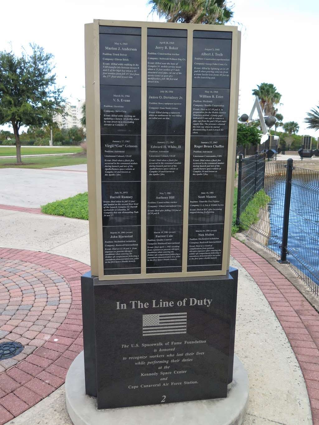 In The Line of Duty Monument | 17 Orange St, Titusville, FL 32796, USA