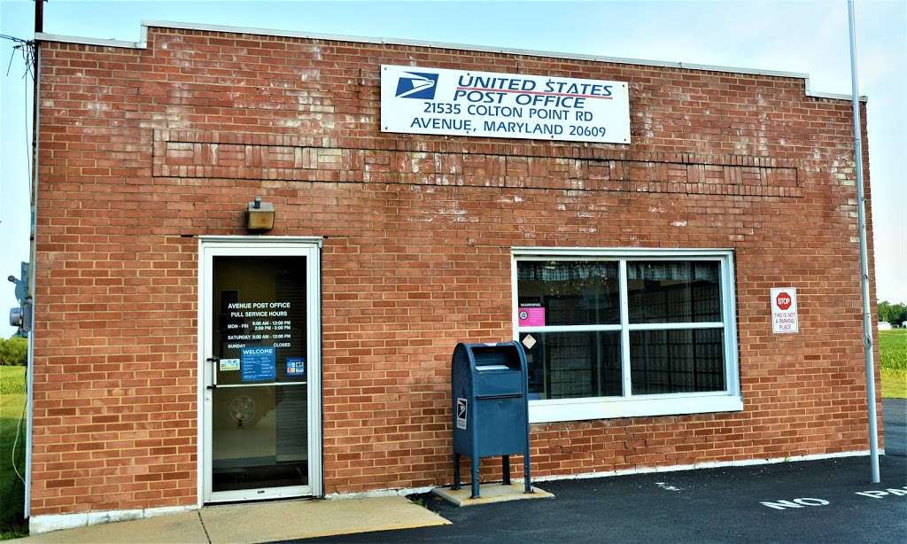 Avenue Post Office | Bushwood, MD 20618, USA | Phone: (800) 275-8777