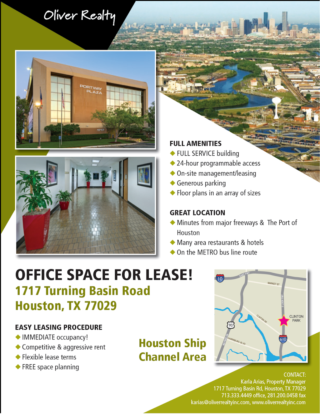 Oliver Realty | 1717 Turning Basin Dr, Houston, TX 77029 | Phone: (713) 333-4449