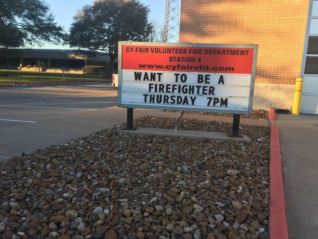 Cy-Fair Volunteer Fire Department Station 4 | 18006 Huffmeister Rd, Cypress, TX 77429, USA