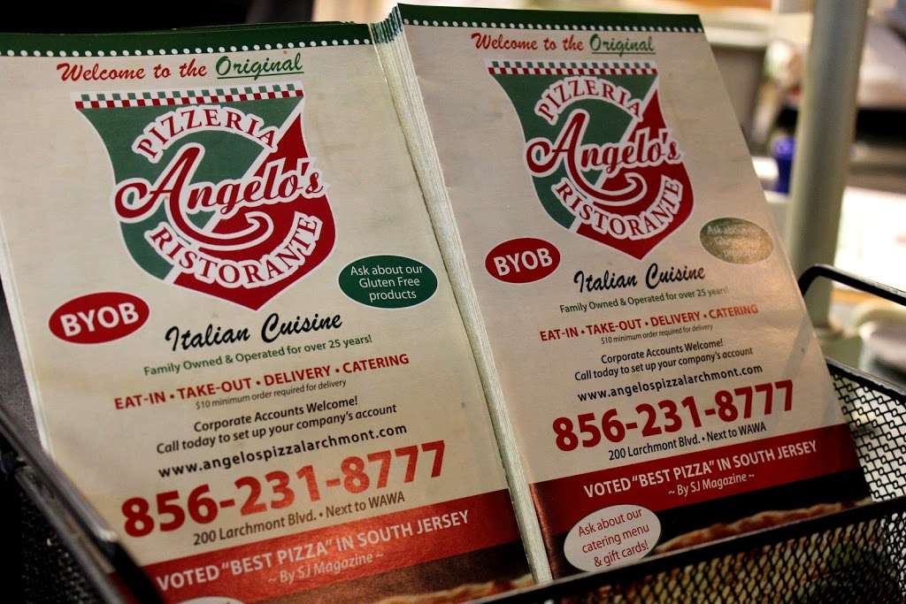 Angelos Pizzeria Larchmont | 200 Larchmont Blvd, Mt Laurel, NJ 08054, USA | Phone: (856) 231-8777