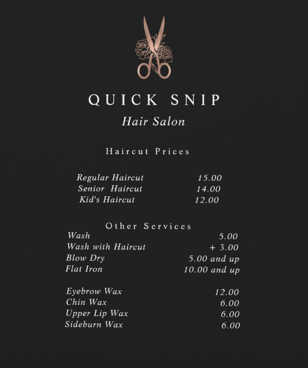 Quick Snip | 10721 N May Ave STE C, Oklahoma City, OK 73120, USA | Phone: (405) 463-3838