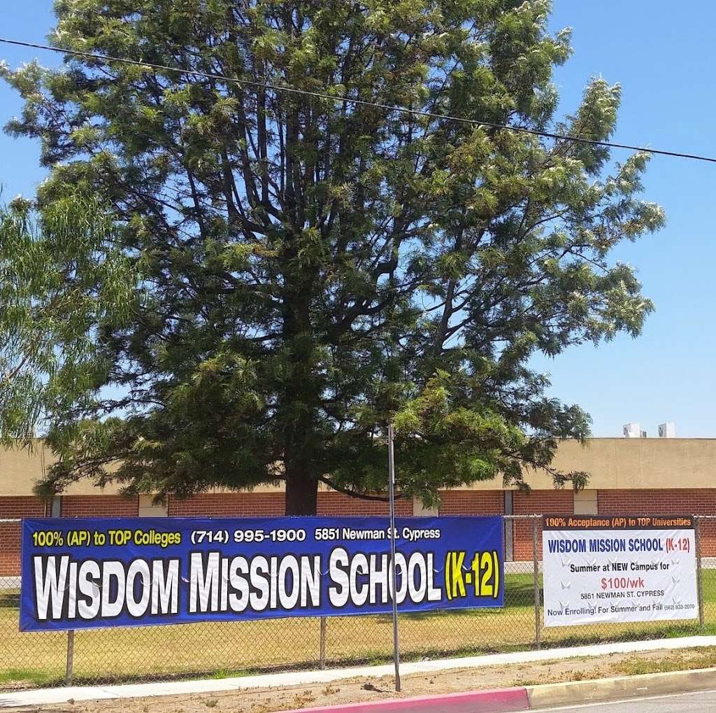 Wisdom Mission School | 5851 Newman St, Cypress, CA 90630 | Phone: (714) 995-1900