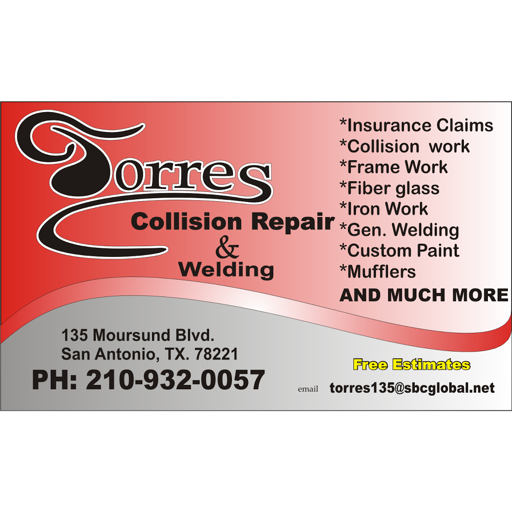 Torres Collision Repair & Welding | 135 Moursund Blvd, San Antonio, TX 78221, USA | Phone: (210) 932-0057